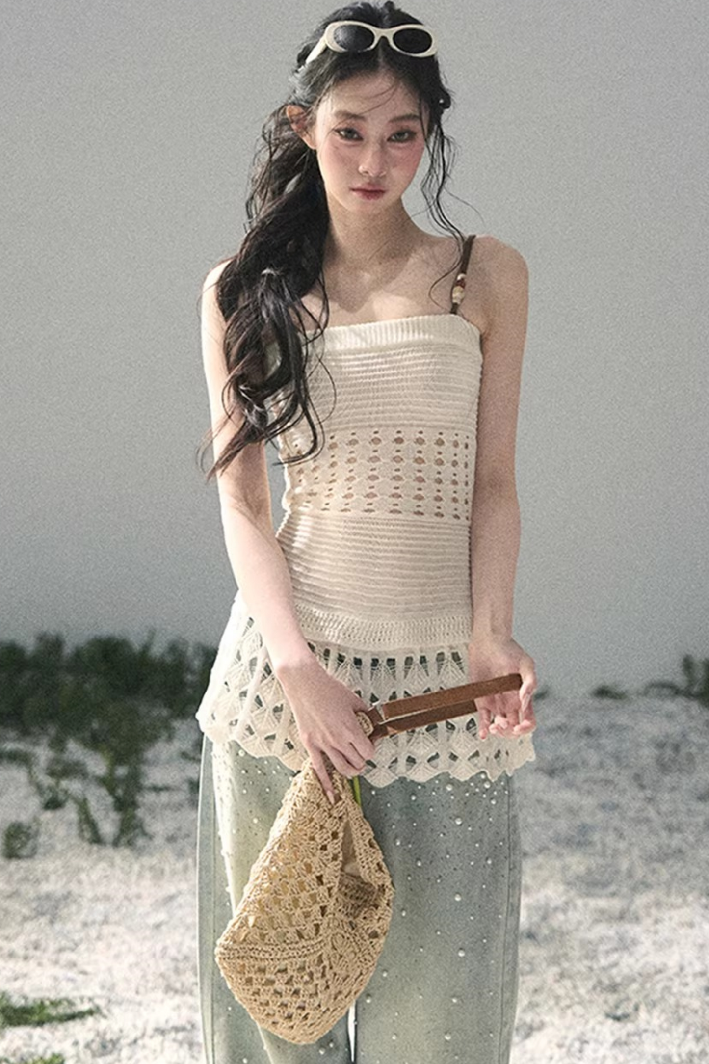 Knitted Hollow-Out Summer Top