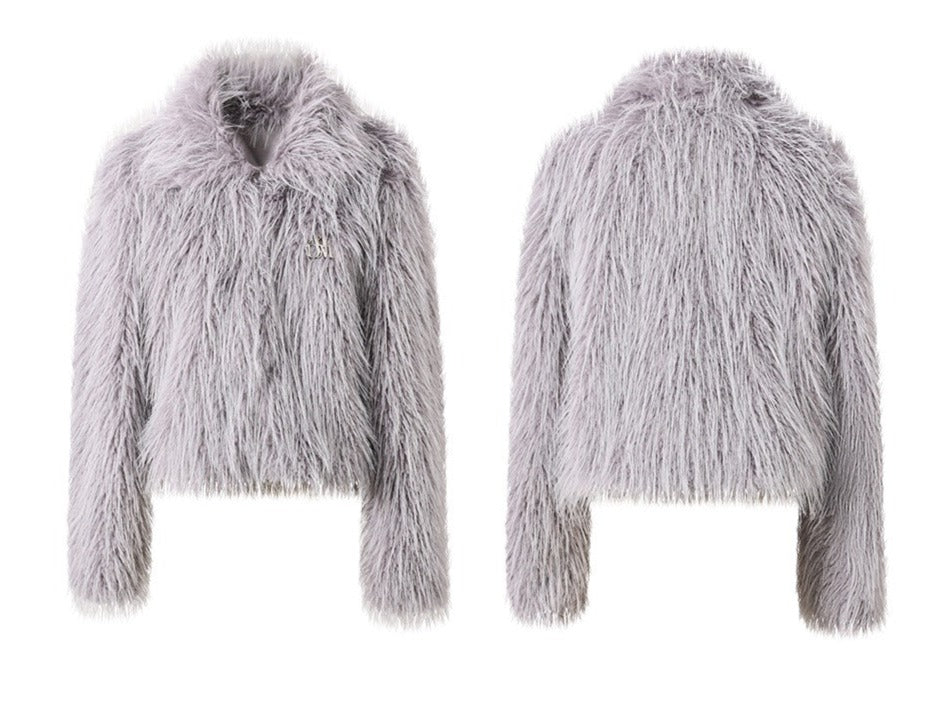 Composite Long Fur Short Jacket