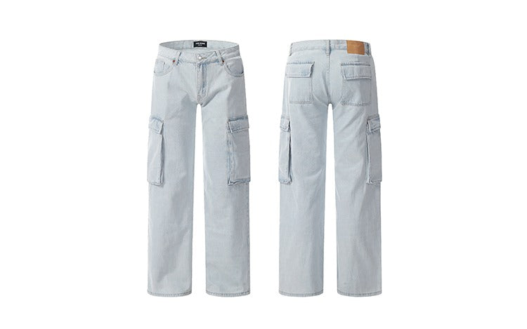 American Large Pocket Denim Pants