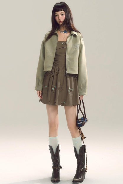 Coastal Floral Halter Dress