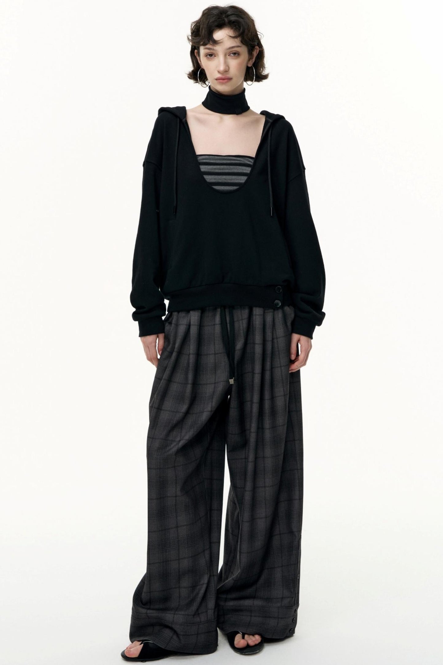 Layered Hooded Sweatshirt Set-Up