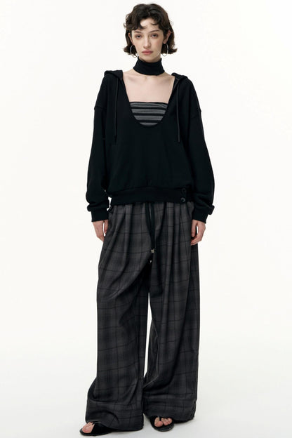 Layered Hooded Sweatshirt Set-Up