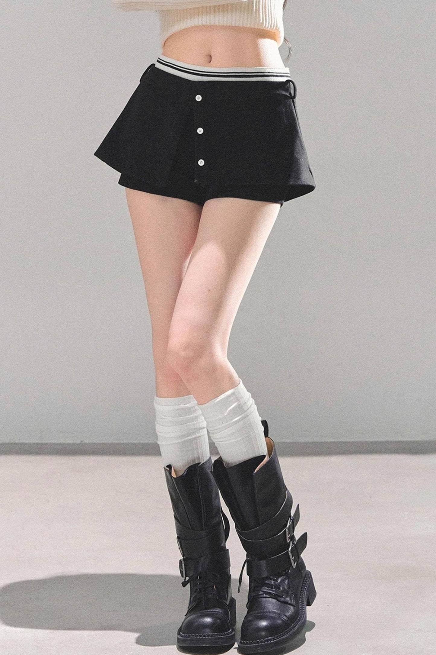 Black Autumn A-Line Shorts