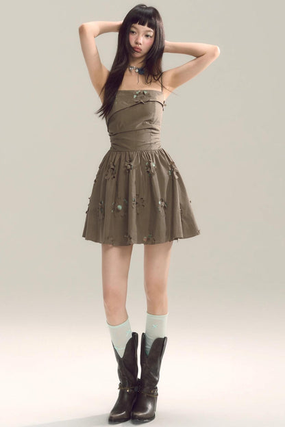 Coastal Floral Halter Dress