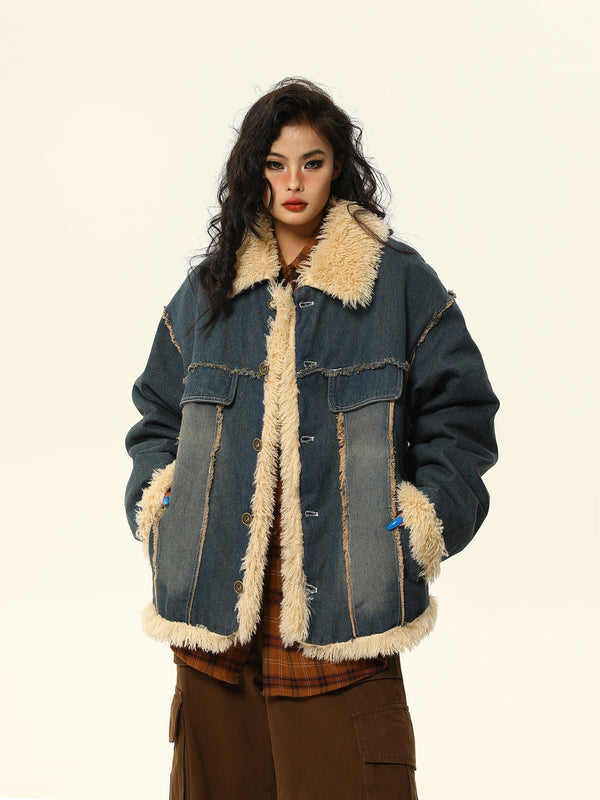 American lambswool denim jacket