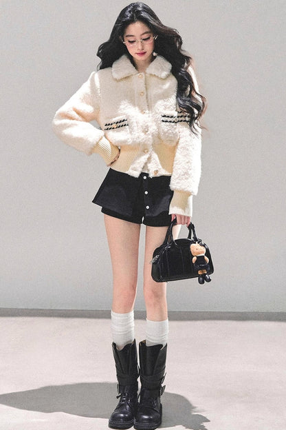 Black Autumn A-Line Shorts