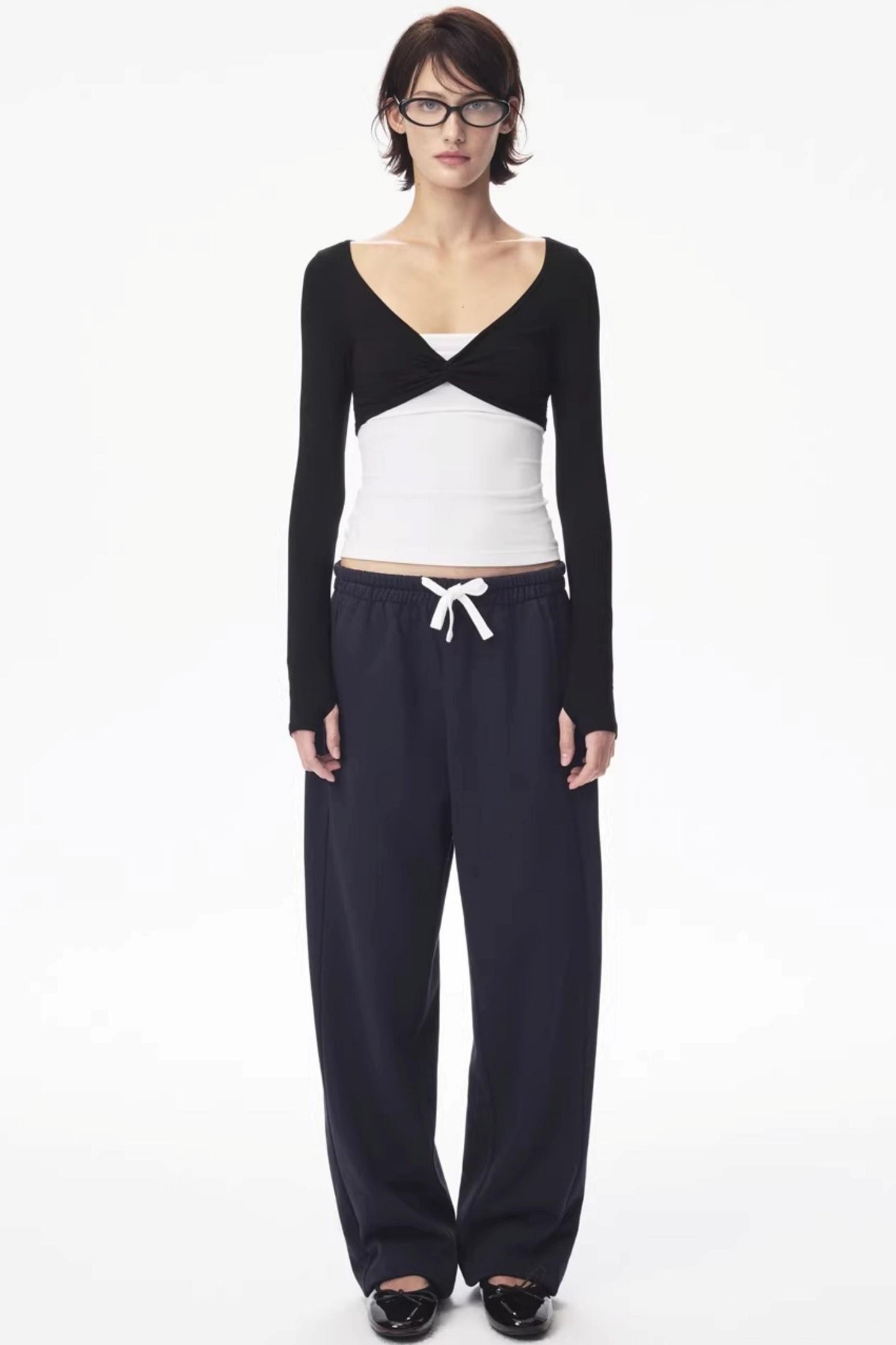 Color-Blocked Carrot Pants