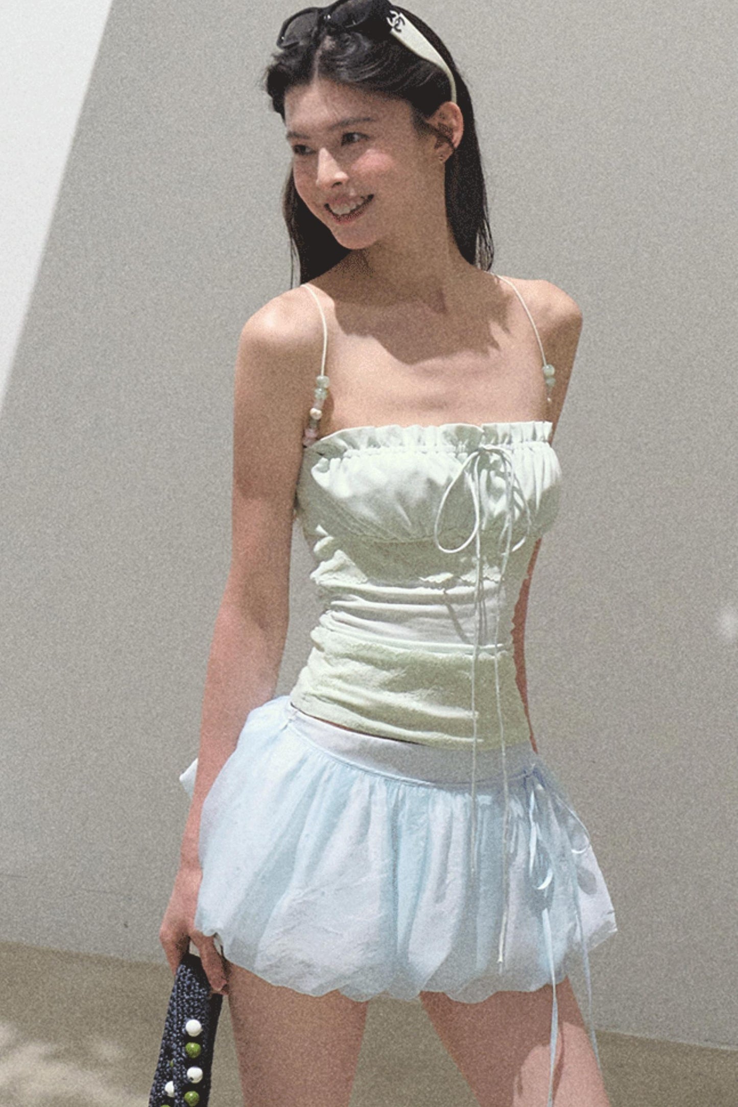 Floral Peplum Culottes Skirt Set