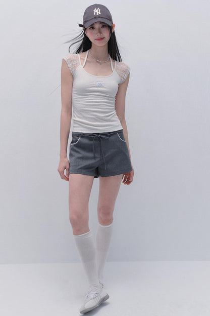 Original Lace-Up Straight Shorts