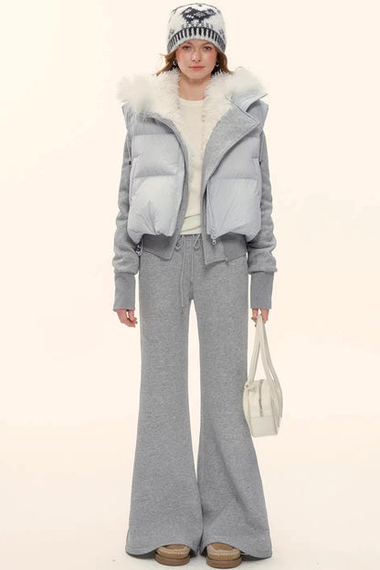 Retro Fleece-Lined Hooded Jacket Set-Up