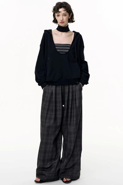 Layered Hooded Sweatshirt Set-Up