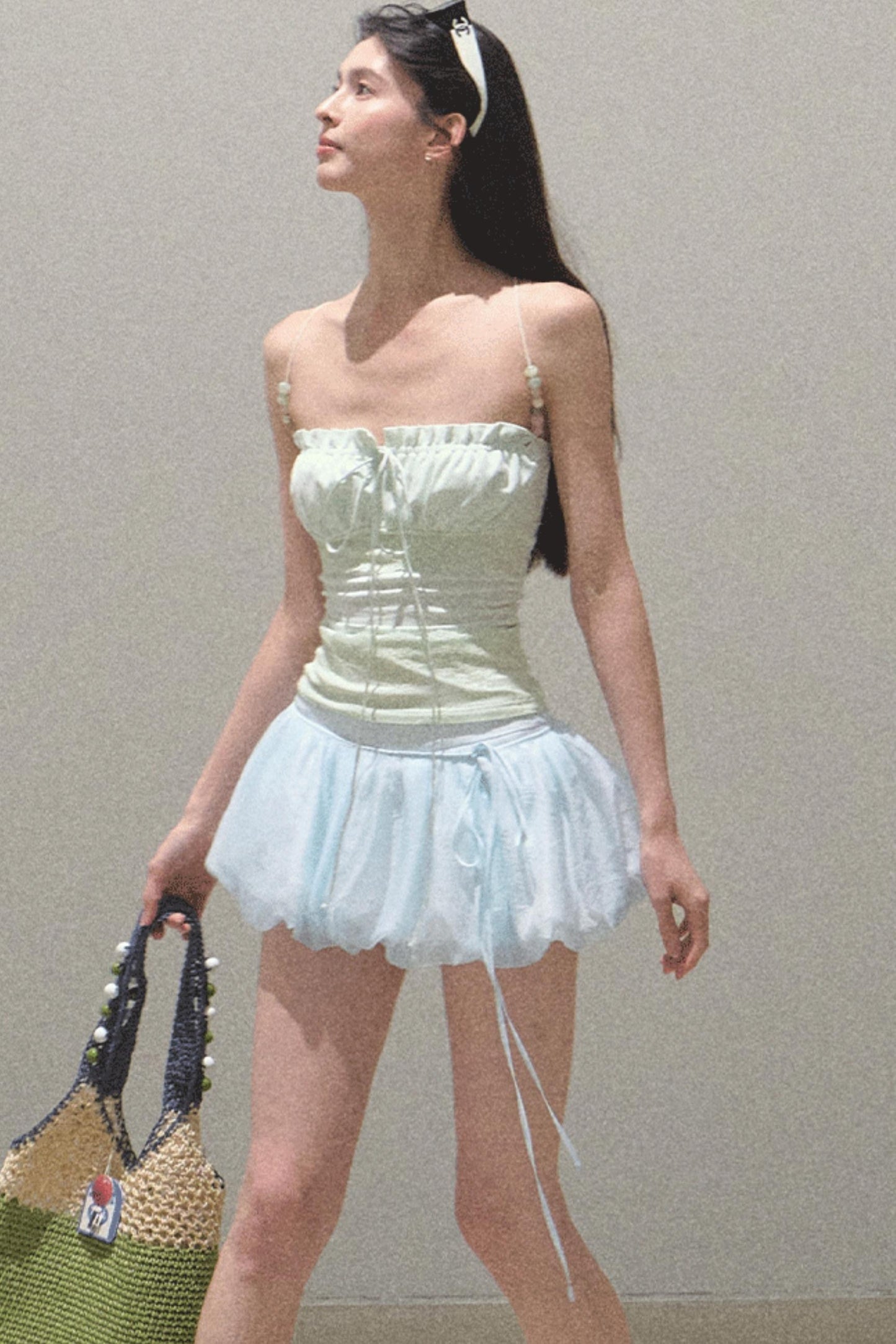 Floral Peplum Culottes Skirt Set