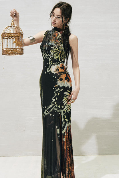 Slit Two-Piece Dress