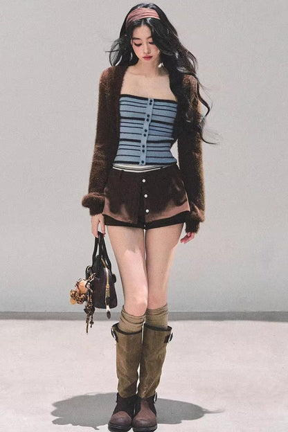 Black Autumn A-Line Shorts