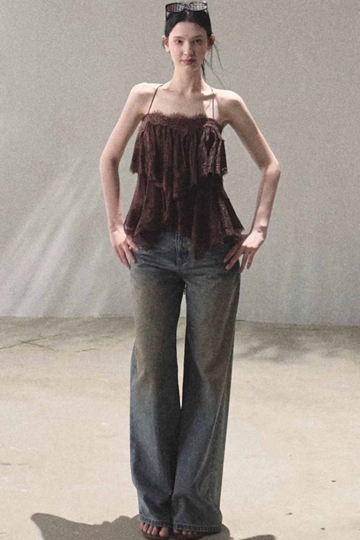 Vintage Hand-Painted Jeans Set