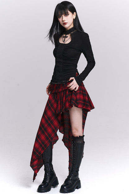 Gothic Waist-Cinching Top