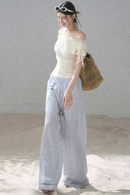 Before the Sunset Lace Off-Shoulder Top