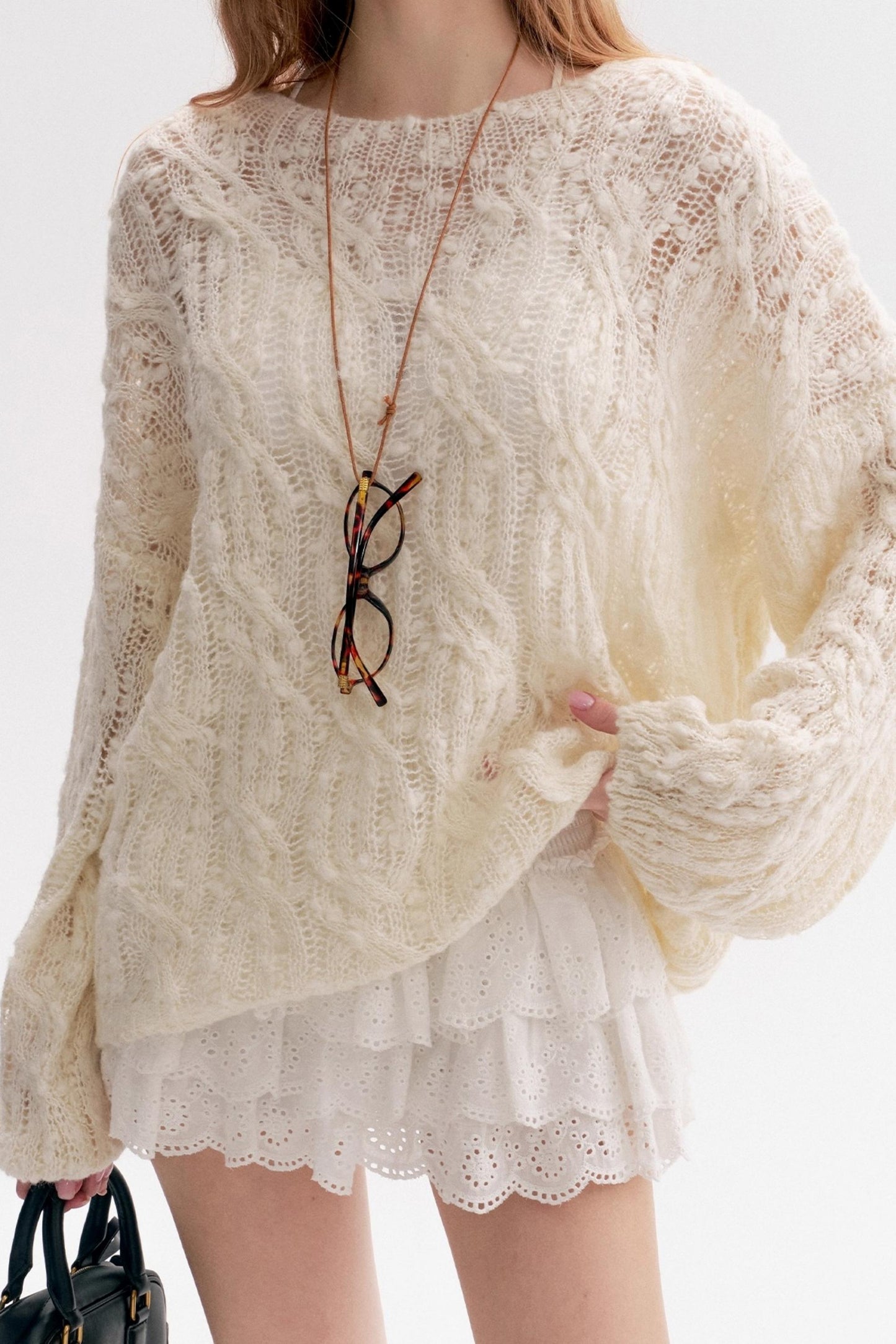 Wool Texture Lazy Loose Sweater