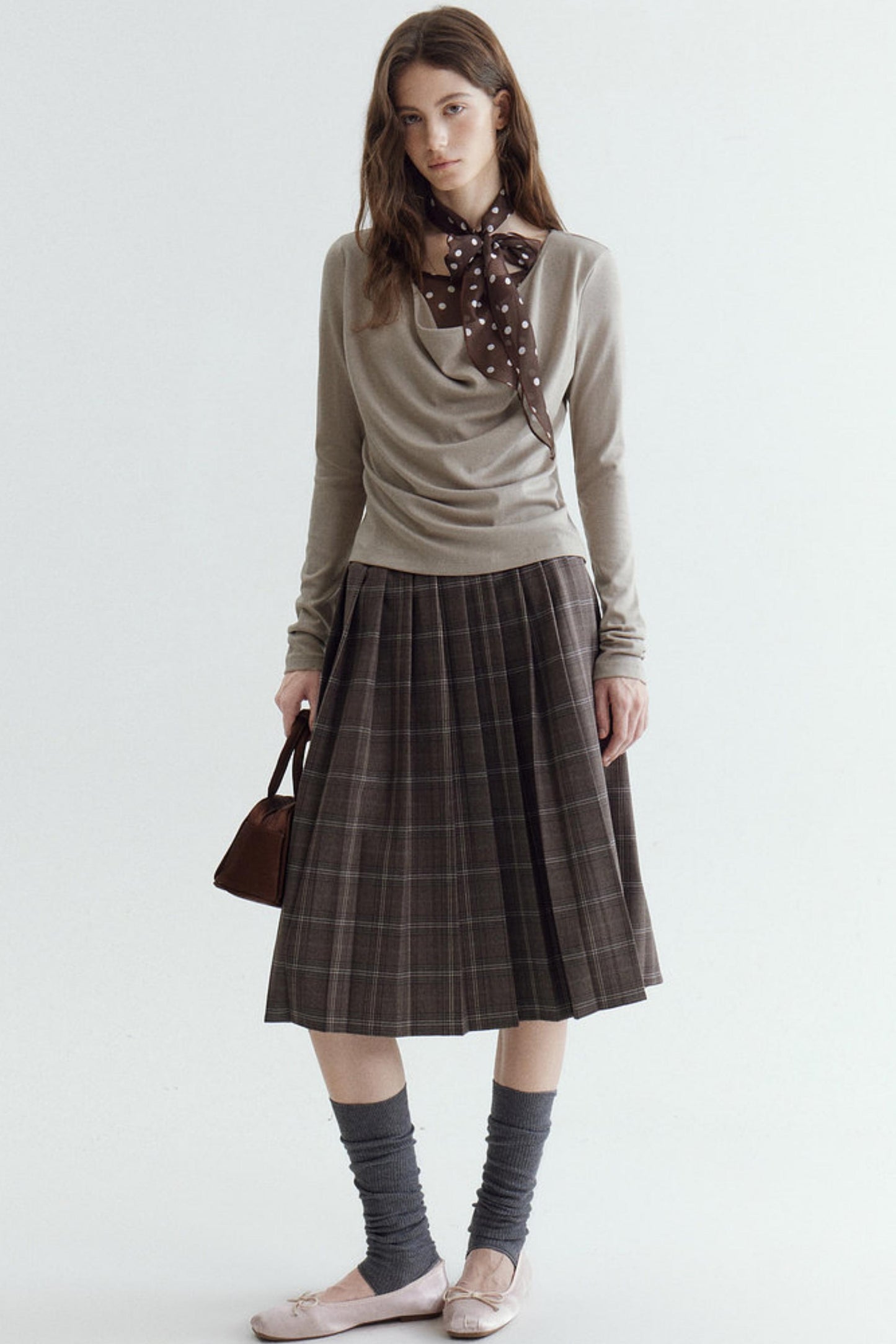 Brown Tone Polka Dot T-Shirt