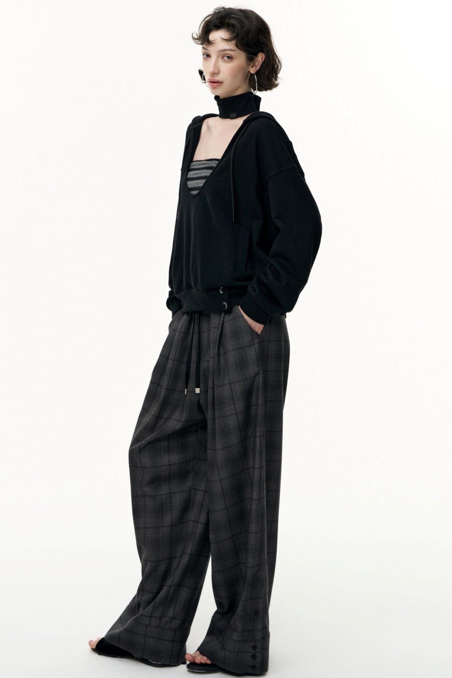 Layered Hooded Sweatshirt Set-Up