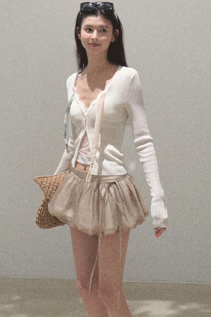 Floral Peplum Culottes Skirt Set