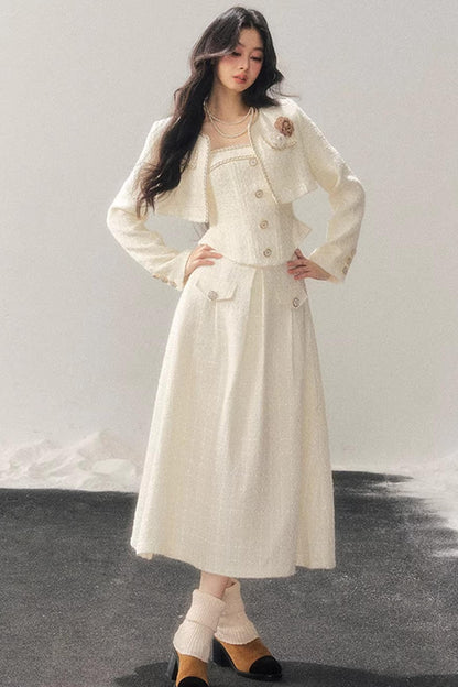 Chanel Wool Coat Skirt Set-Up