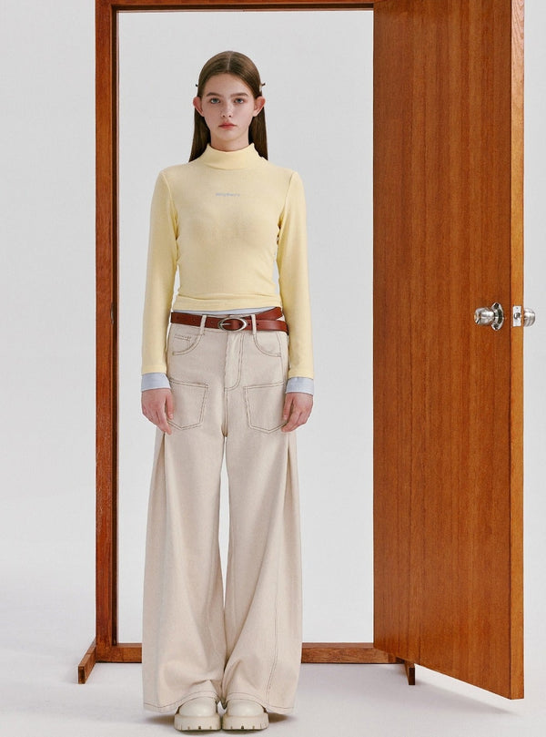 Long Sleeve Slim Crop Top T-Shirt