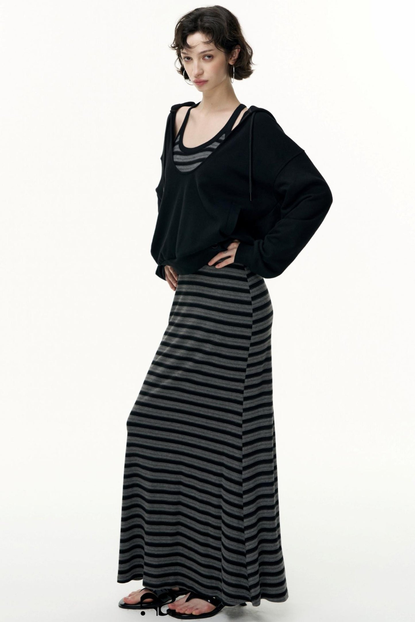 Layered Hooded Sweatshirt Set-Up