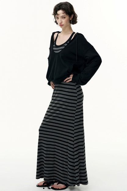 Layered Hooded Sweatshirt Set-Up