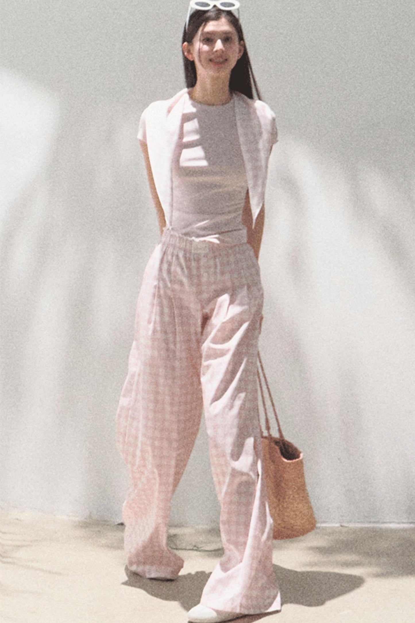 Wide-Leg Tencel Hemp Pants Set-Up