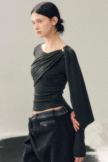 French Ribbon Design Blouse