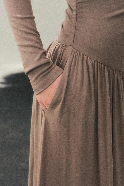 Ribbon Bodycon Winter Dress