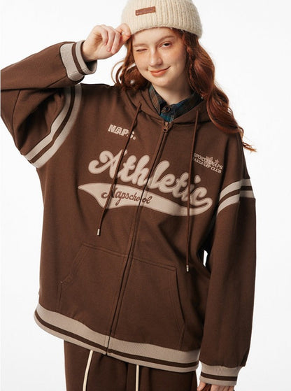 American hooded sweatshirt coat