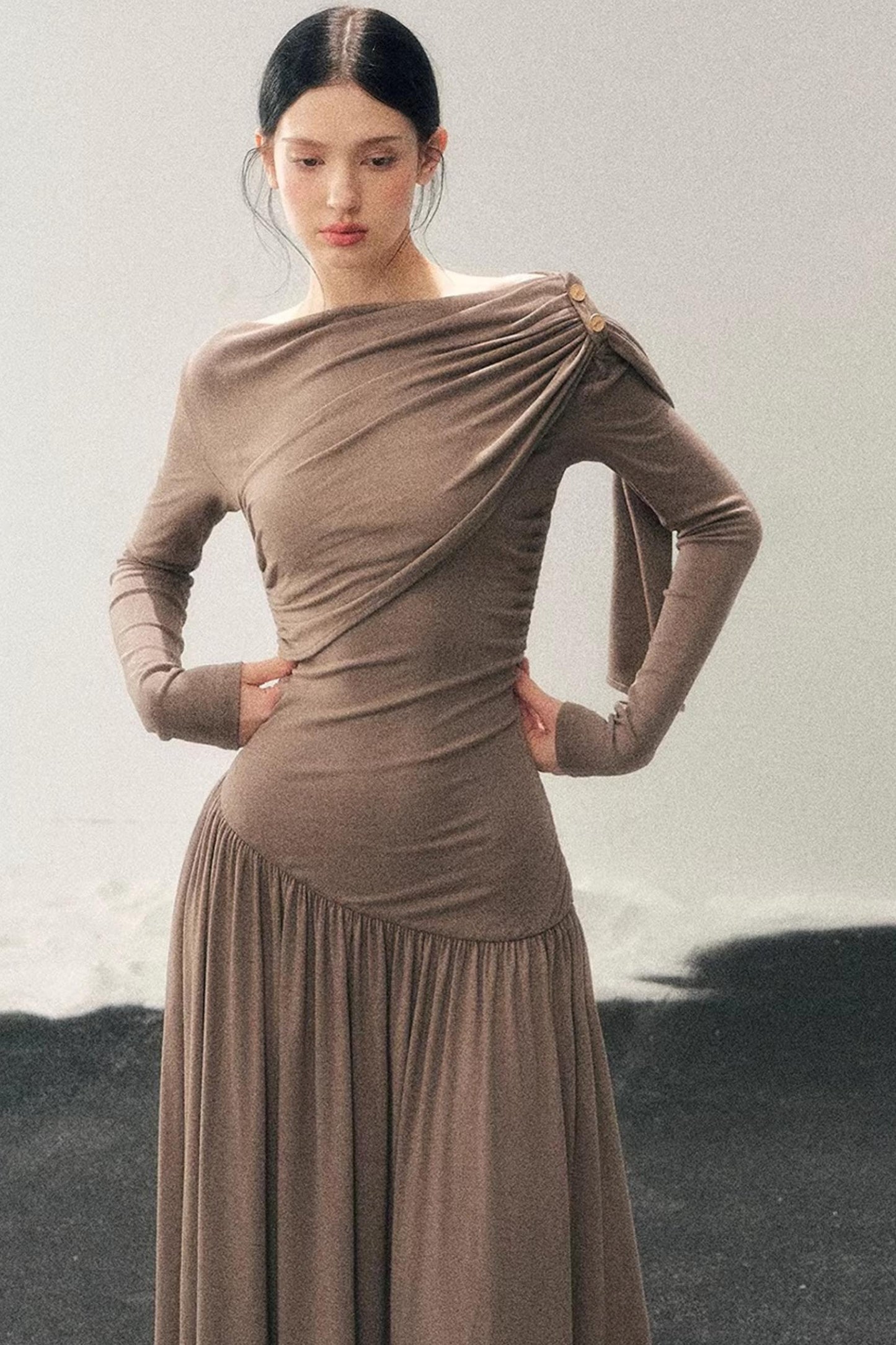 Ribbon Bodycon Winter Dress