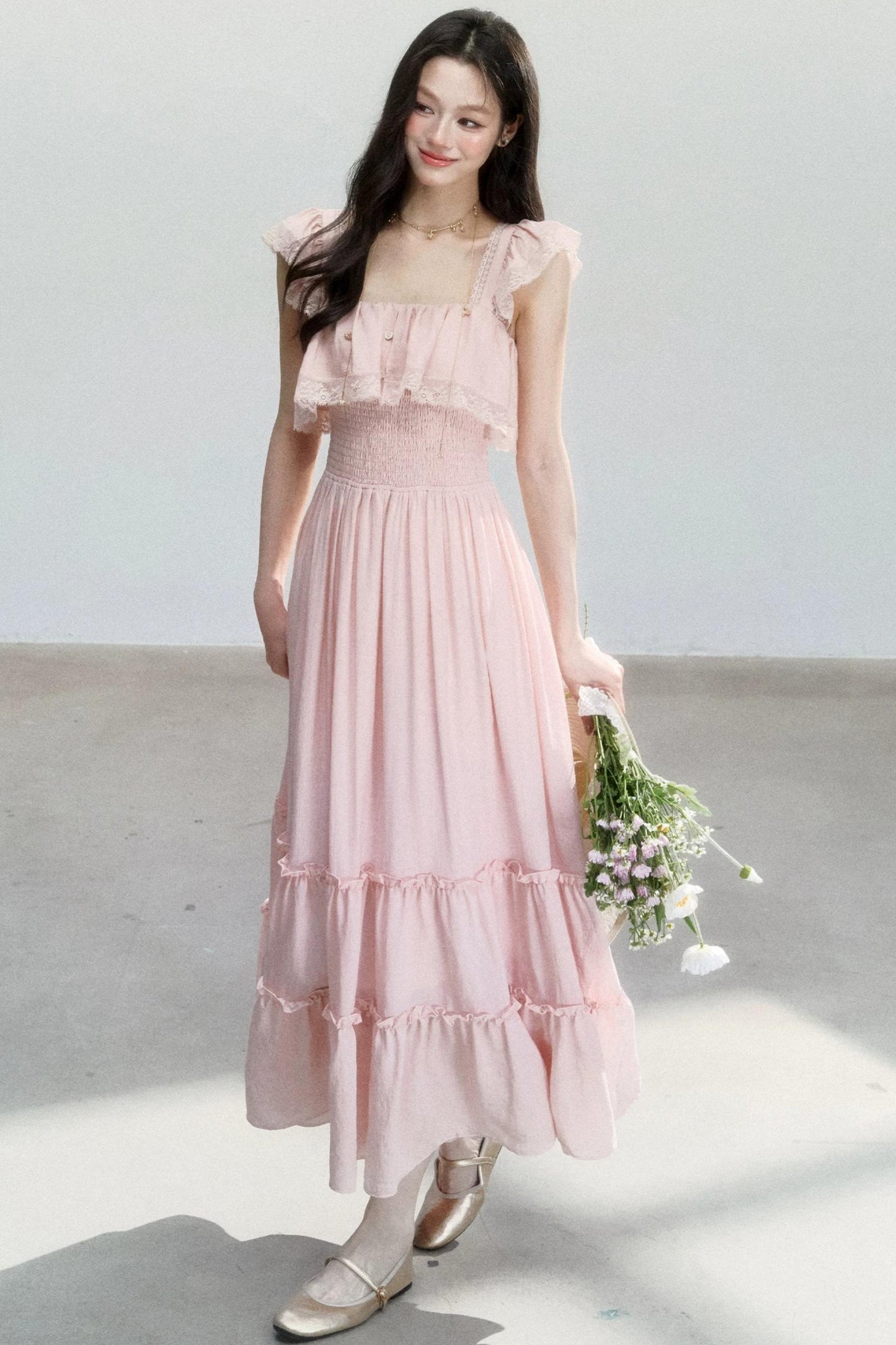 Resort Style Lace Patchwork Dress