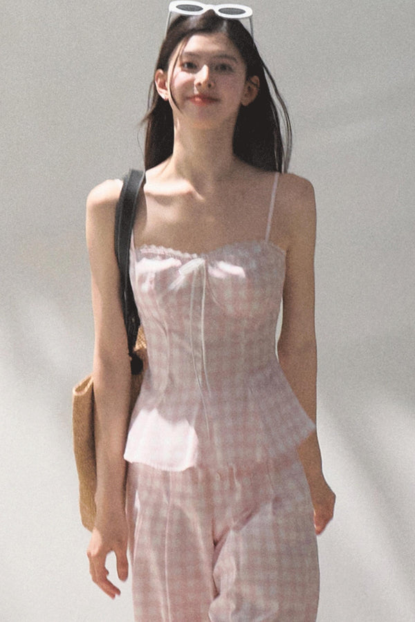 Wide-Leg Tencel Hemp Pants Set-Up