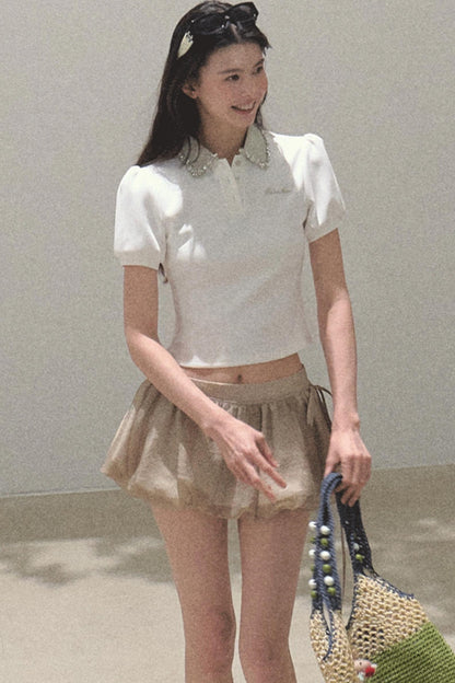 Floral Peplum Culottes Skirt Set