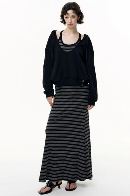 Layered Hooded Sweatshirt Set-Up