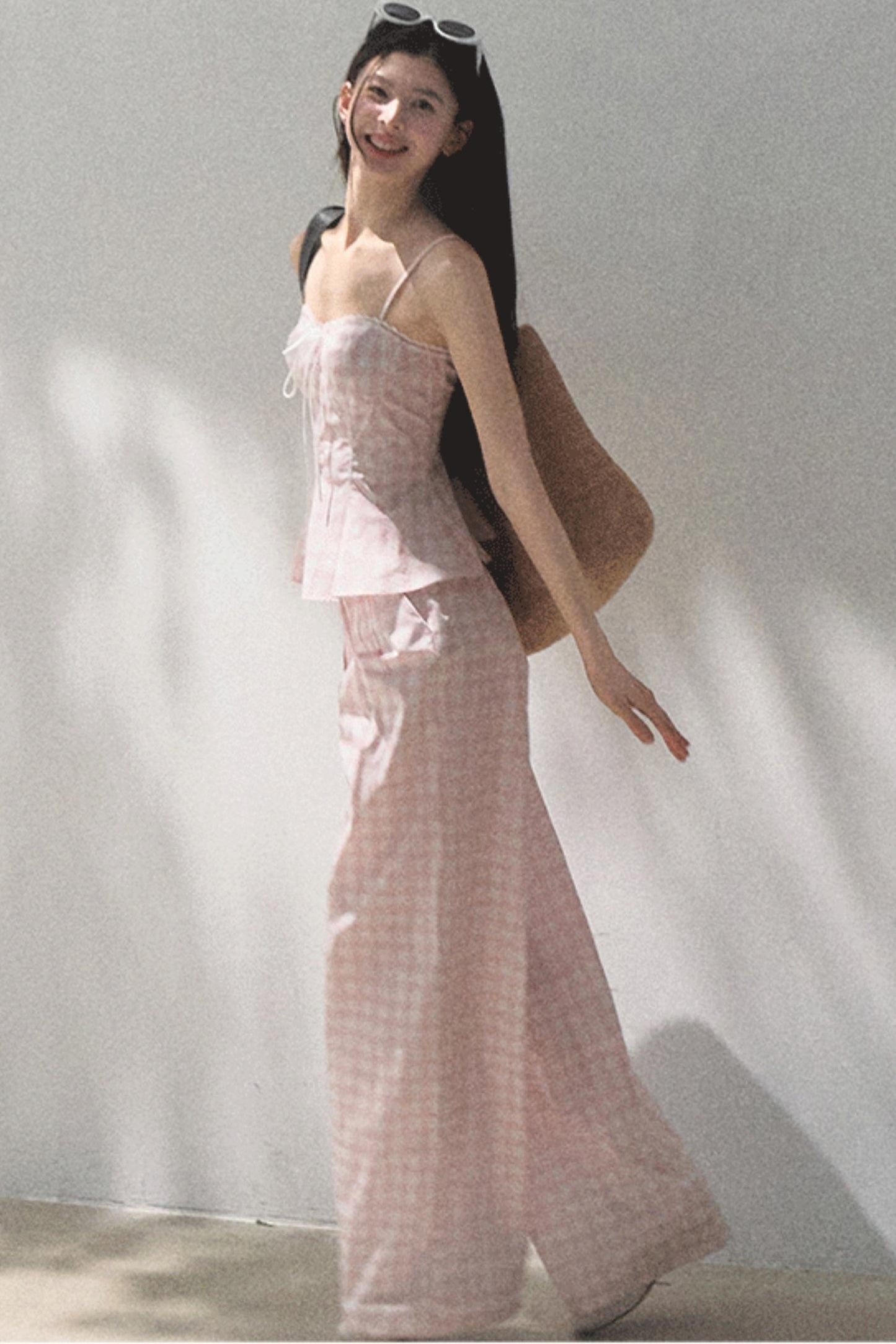 Wide-Leg Tencel Hemp Pants Set-Up