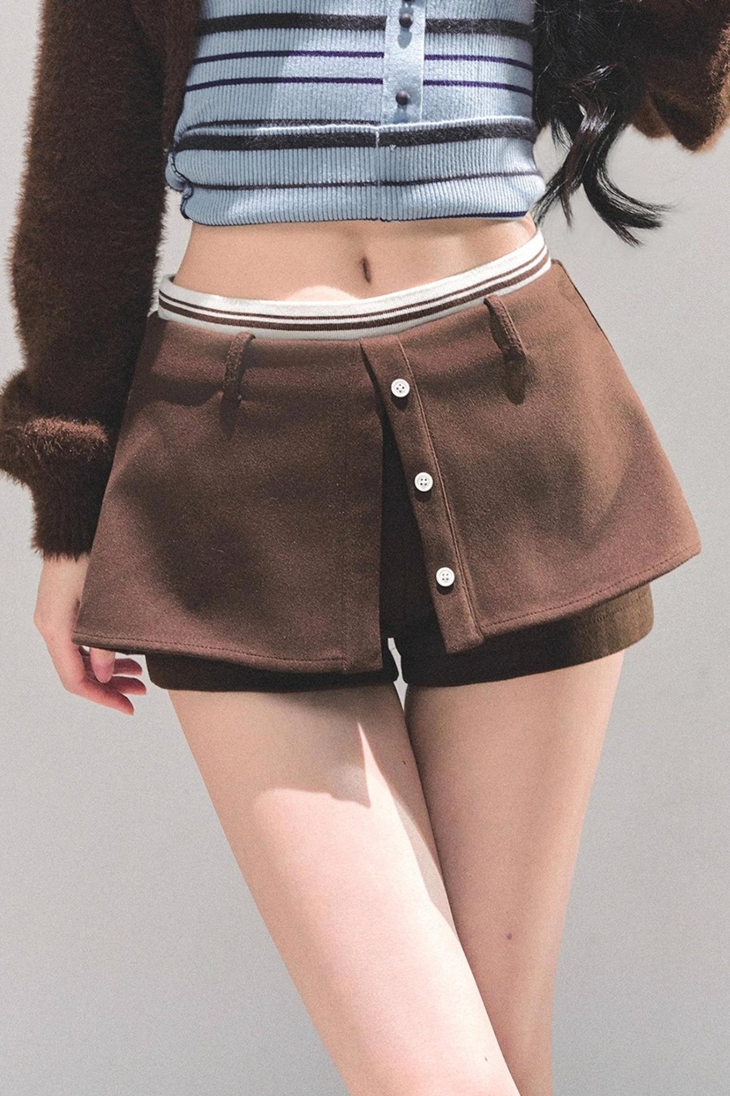 Black Autumn A-Line Shorts