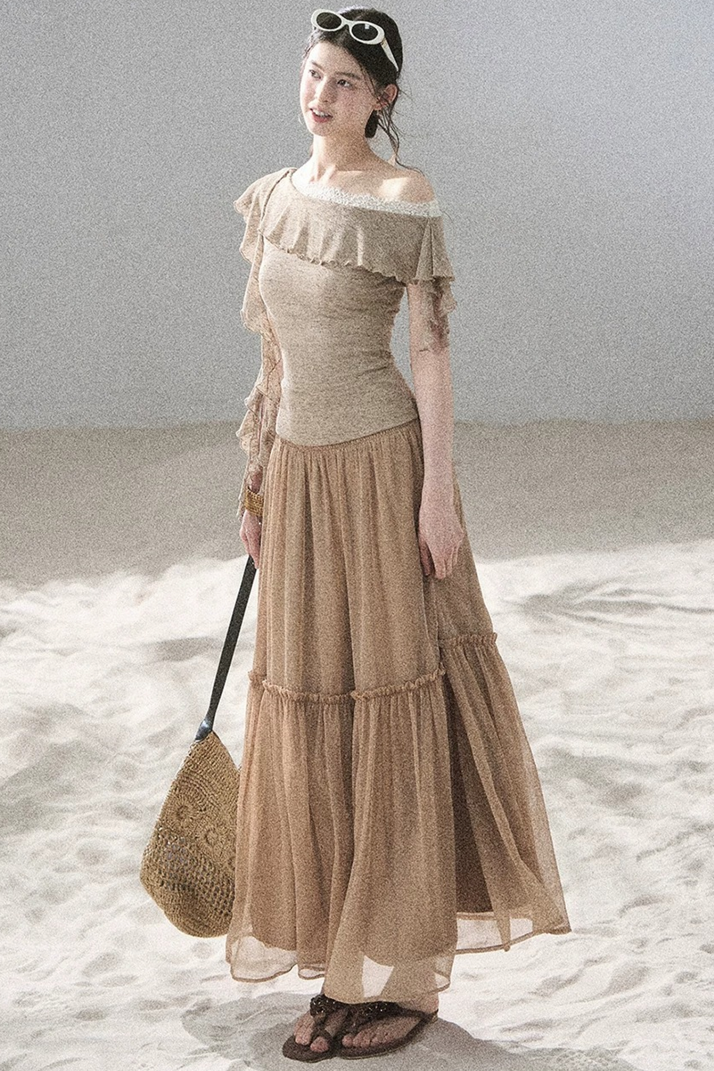 Before the Sunset Lace Off-Shoulder Top