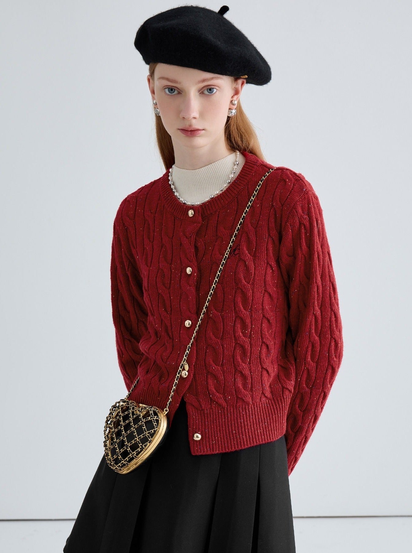 Retro Round Neck Knitted Tops