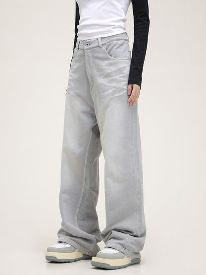 American retro imitation denim hip-hop sweatpants