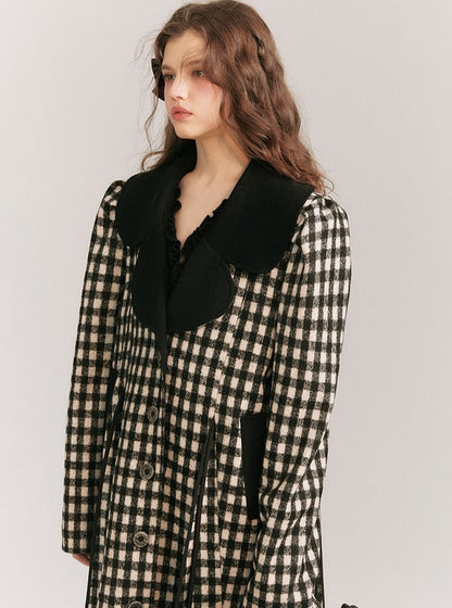 Wool Plaid Warm Coat