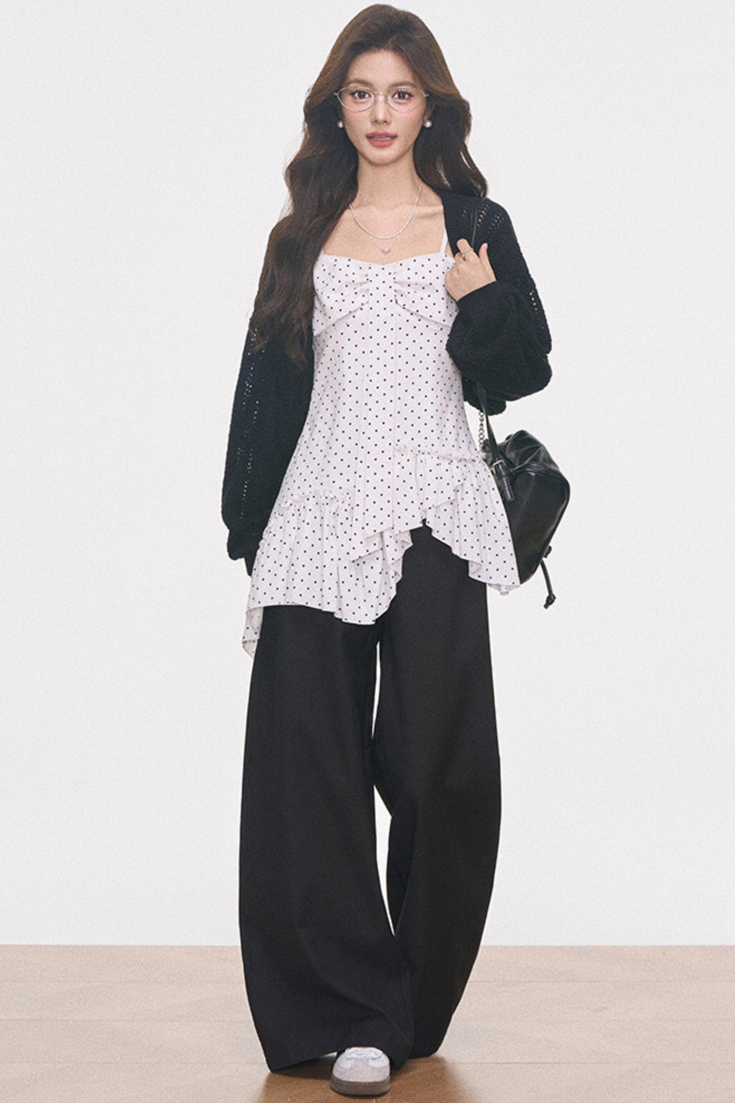 Hollow-Out Knitted Cover-Up Set-Up