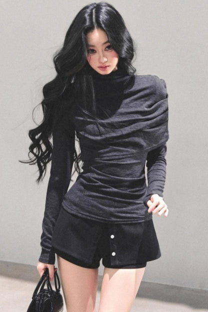 Silent Echoes Gray Top