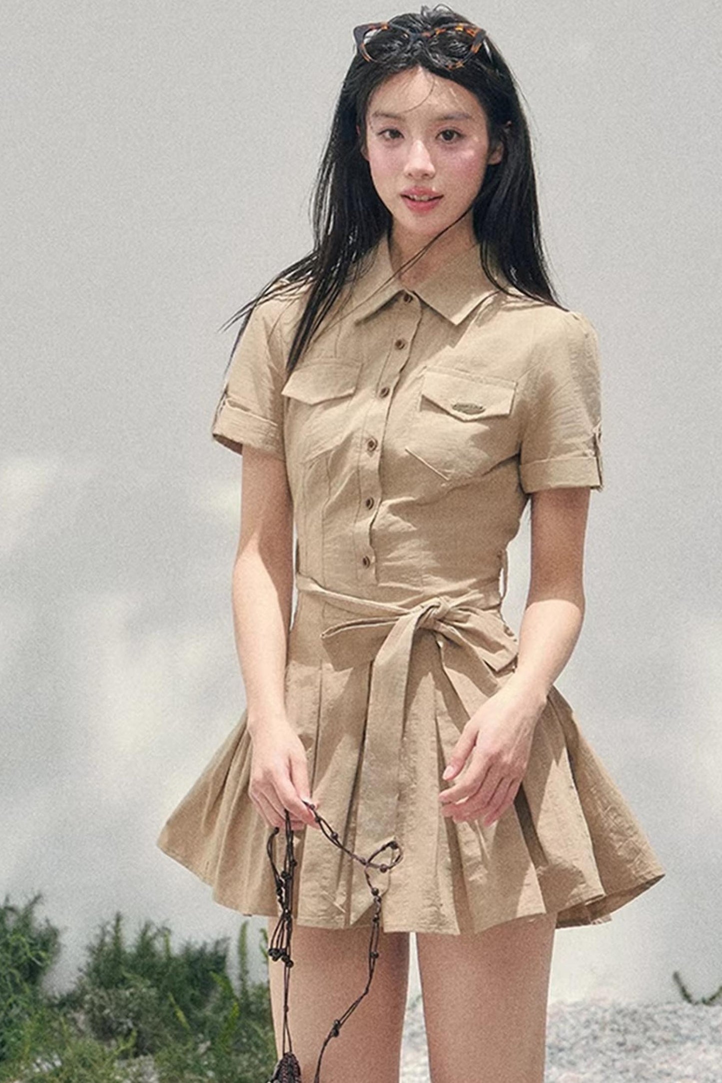 Whispers of Banana Leaves Dress Set