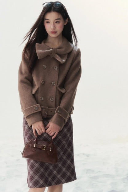 Vintage Double-Breasted Winter Coat