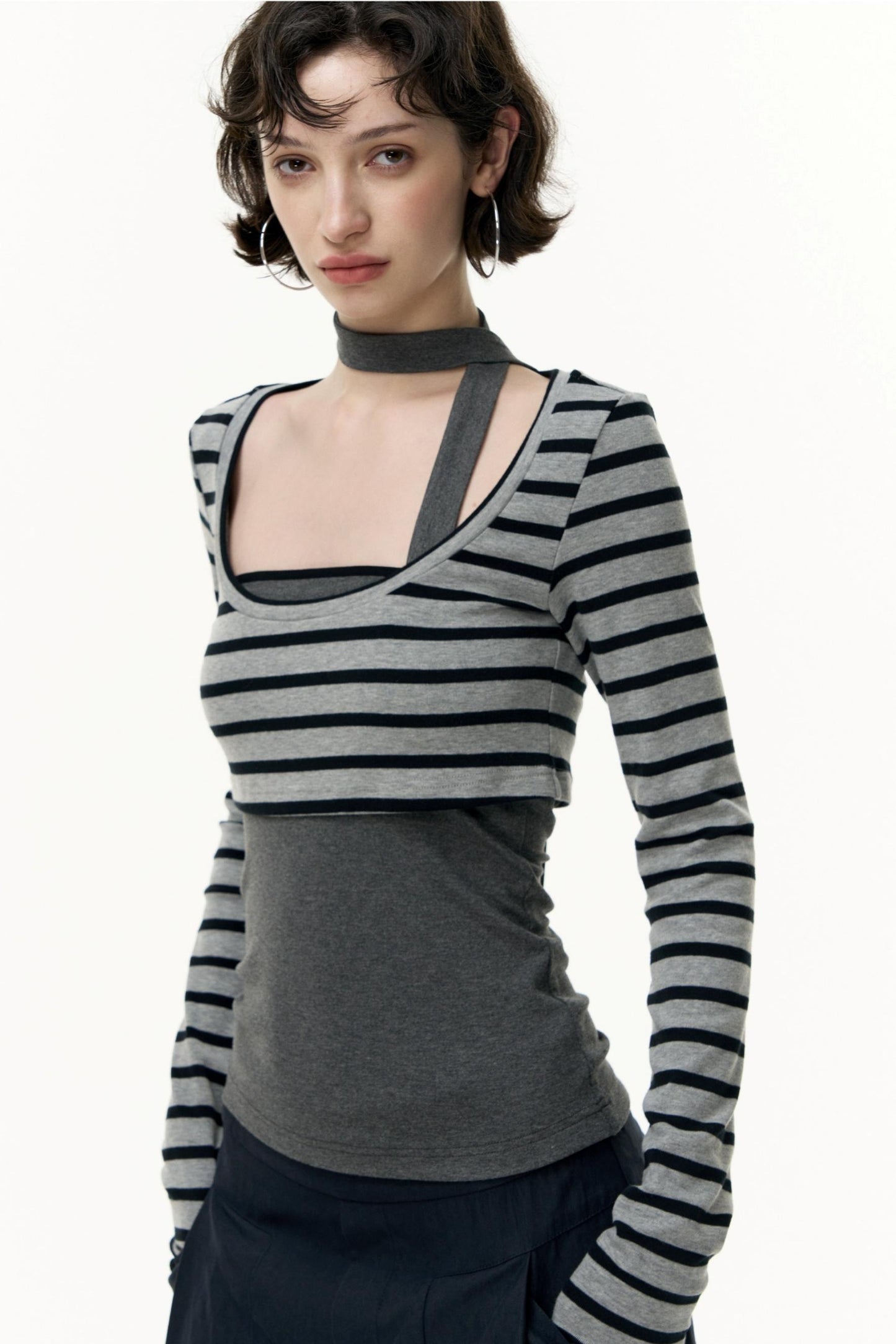 Salt Tea Polka Dot Striped Smock Set