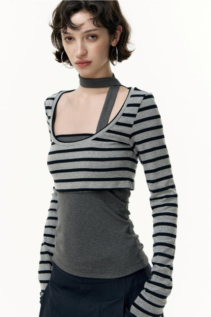 Salt Tea Polka Dot Striped Smock Set